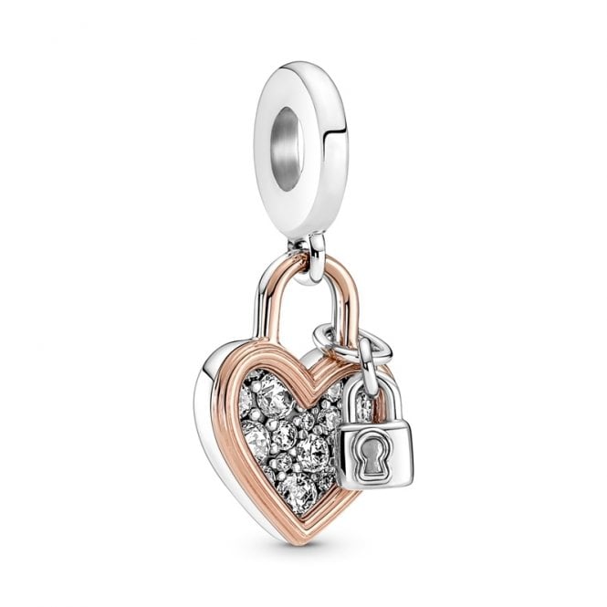 Pandora Pandora Heart Padlock Double Dangle Charm 780087C01